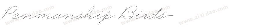 Penmanship Birds字体转换